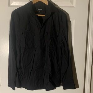 Express black button up shirt